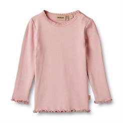 Wheat Rib T-Shirt LS Reese - Rose frost